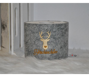 Stickserie - Hirsch Sprüche Klorollenverstecker